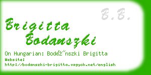 brigitta bodanszki business card